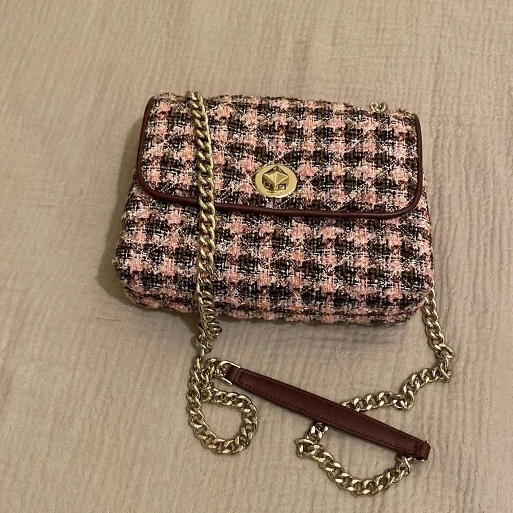 Kate Spade beautiful tweed shoulder / crossbody bag. Like new.